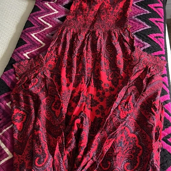 Free People Strapless  Romper Onesie Medium - Picture 4 of 8